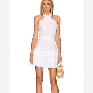 MAJORELLE Lala Halter Mini Dress White